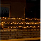 KKL 200/WW LED-ES FÉNYFÜZÉR MFEHÉR, 14m, 5m tápvezeték, állófényű, IP44-es hálózati adapter