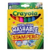 Crayola: kimosható filctoll nyomda - 8 darabos