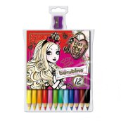 Ever After High színes ceruza hegyezővel 12db-os