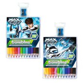 Max Steel Jumbo színes ceruza szett faragóval 12db