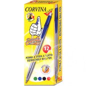 Zöld golyóstoll nyomógombbal 12db - Corvina