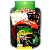 Crayola: Kétoldalas szárazon törölhető rajztábla csillogó viaszkrétákkal