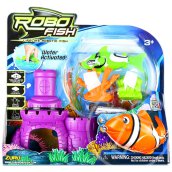 RoboFish elemes robothal - zöld cápa lila várral