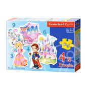 A hercegnők világa 3, 4, 6 és 9 darabos sziluett puzzle - nagy
