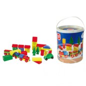 Heros combi színes fa építőkockák - 32 db-os