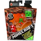 Minecraft: Alvilágkő sorozat 3 darabos mini figura szett - zöld, sárga, piros