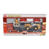Truck Team munkagép szállító kamion - sárga markolóval