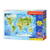 Világtérkép 40 darabos maxi puzzle