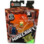 Minecraft: Alvilágkő sorozat 3 darabos mini figura szett - fekete, barna, kék