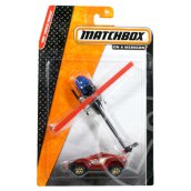 Matchbox: Repülő és kisautó - fekete helikopter és piros autó