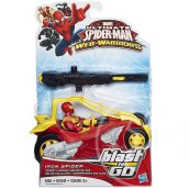 Pókember Web Warriors Iron Spider figura Street Charger járművel - Hasbro