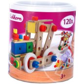 Eichhorn szerelő építőkocka vödörben - 120 db-os