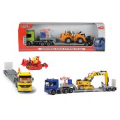 Mercedes-Benz Actros Team szállítóautók és munkagépek 3 féle - Dickie Toys