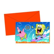 Spongya Bob meghívó borítékban 6db