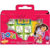 Dóra a felfedező 7db-os nyomdaszett filctollakkal