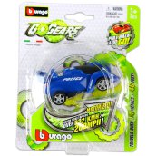 Bburago Go Gears hátrahúzós kisautók - kék rendőrautó