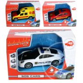 S.O.S. szolgálati autók fénnyel és hanggal 3 változatban - Dickie Toys