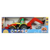 Színes markolós traktor - 56 cm