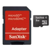 MicroSDHC 8GB kártya+adapter