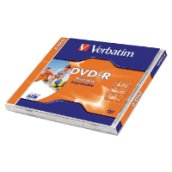 DVD-R lemez 4,7 GB 16x, normál tok, matt nyomtatható felület