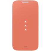 Crystal Booklet Samsung Galaxy S4 narancssárga bőr Flip Cover tok